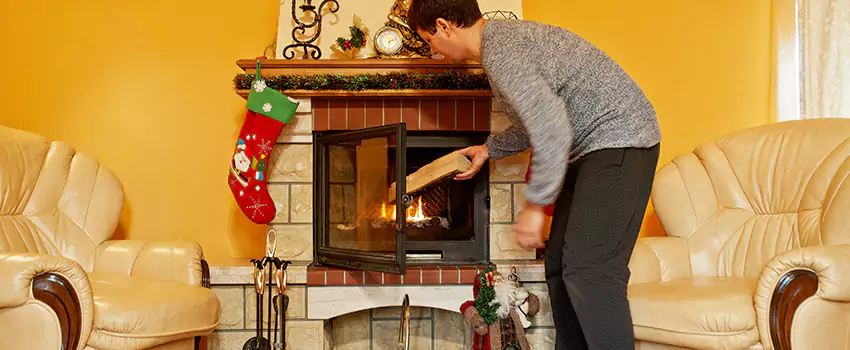 Rusted Metal Fireplace Restoration in Greenacres, Florida